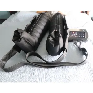Système de massage d’air de massage de pression de jambe de fabricant, bottes de compression de système de récupération de jambe de jambe, pompe, et récupération d’air-thérapie de cas avec des bottes de massage complète,6 chambres,XL,FDA,CE